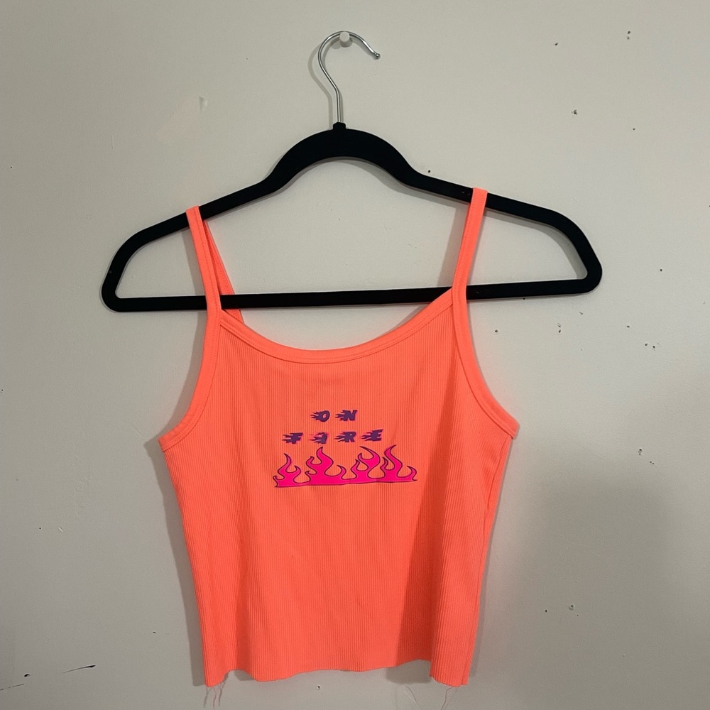 Peach electric tank top